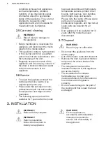 Preview for 6 page of Electrolux EK282SALWE User Manual