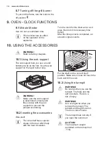 Preview for 14 page of Electrolux EKG51105OX User Manual