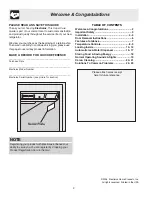 Preview for 2 page of Electrolux ERL 6296 Use & Care Manual