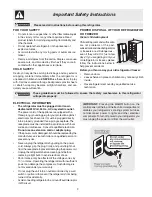 Preview for 3 page of Electrolux ERL 6296 Use & Care Manual