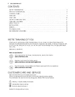 Preview for 2 page of Electrolux ERU0943FOW User Manual