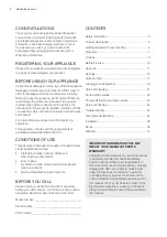 Preview for 2 page of Electrolux ESF6767KXA User Manual