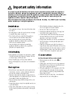 Preview for 2 page of Electrolux ESI 604 Instruction Book