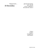 Preview for 1 page of Electrolux EUF31301W User Manual