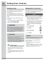 Preview for 22 page of Electrolux EW30ES65GS - 30" Slide-In Electric Range Use And Care Manual