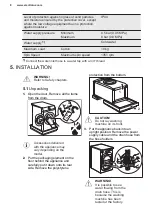 Preview for 8 page of Electrolux EW6F4143FB User Manual