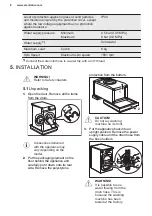 Preview for 8 page of Electrolux EW6F6268N3 User Manual