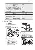 Preview for 9 page of Electrolux EW7W6661S8 User Manual