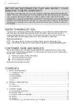 Preview for 2 page of Electrolux EWF7024D3WB User Manual