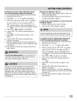 Preview for 19 page of Electrolux Frigidaire CGEF3030PF Use & Care Manual