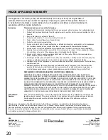 Preview for 20 page of Electrolux Frigidaire FFGF3005MQ Use & Care Manual