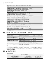 Preview for 56 page of Electrolux GA60SLVS User Manual