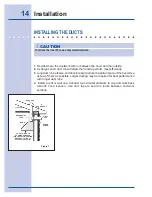 Preview for 14 page of Electrolux ICON E36WV100FS Use & Care Manual Installation Instructions