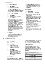 Preview for 6 page of Electrolux IK301BN User Manual