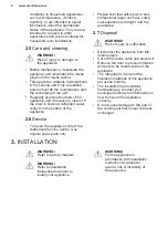 Preview for 6 page of Electrolux IK307BNL User Manual