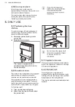 Preview for 12 page of Electrolux KNT4FD18S User Manual