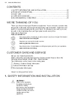 Preview for 22 page of Electrolux LFG335W User Manual