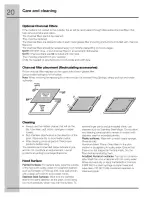 Preview for 20 page of Electrolux RH30WC60GSA Installation, Care & Use Manual