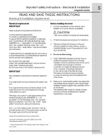 Preview for 5 page of Electrolux RH36PC60GSB Use & Care Manual