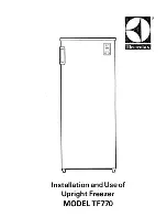 Electrolux TF770 Installation And Use Manual preview