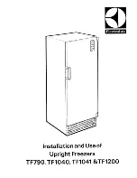 Preview for 1 page of Electrolux TF790 Installation And Use Manual