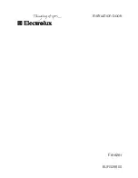 Preview for 1 page of Electrolux U30428 EUFG29800 Instruction Book