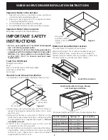 Preview for 2 page of Electrolux WARM & SERVE DRAWER Installation Instructions Manual