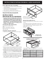 Preview for 4 page of Electrolux WARM & SERVE DRAWER Installation Instructions Manual