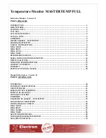 Preview for 2 page of Electron MASTERTEMP Instruction Manual