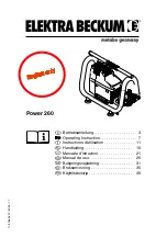 Preview for 1 page of Elektra Beckum Compresor Power 260 Operating Instructions Manual