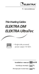 ELEKTRA ELEKTRA DM Installation Manual preview