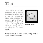 Preview for 2 page of ELEKTRA ELR-10 Installation Manual