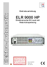 Elektro-Automatik ELR 9000 HP Operating Manual preview