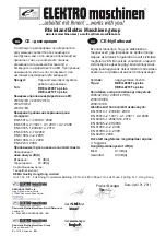 Preview for 45 page of Elektro Maschinen HDEm 2000 Top Line Operating Instruction