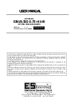 Elettronica Santerno SINUS/ISD 200 S-0.75 User Manual preview