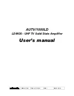 Preview for 1 page of Elettronika AUTV/1000LD User Manual