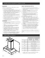 Preview for 14 page of ELICA ECM630S3 Use, Care And Installation Manual