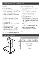 Preview for 16 page of ELICA ELN136S1 Use, Care And Installation Manual