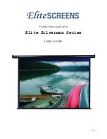 Elite Screens Elite Silvermax Series User Manual preview