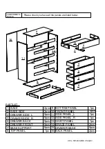 Preview for 3 page of eliving FURNITURE CUPPA 5 DRAWER TALLBOY Assembly Instruction Manual