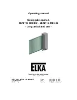 Elka TERRA-S 250 Operating Manual preview