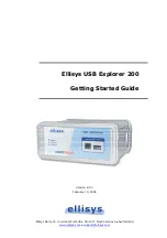 Preview for 1 page of Ellisys USB Explorer 200 Getting Started Manual