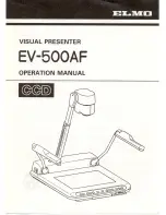 Preview for 1 page of Elmo EV-500AF Operation Manual