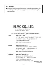 Preview for 111 page of Elmo PTC-401CIP Instruction Manual