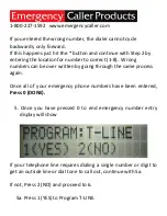 Preview for 4 page of Emergency Caller Products EC-4 Programming Manual