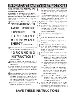 Preview for 3 page of Emerson MW1188W Owner'S Manual