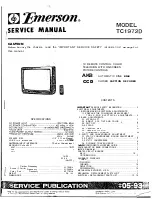 Preview for 1 page of Emerson Orion TC1972D Service Manual