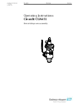 Endress+Hauser CleanFit CUA 451 Operating Instructions Manual preview