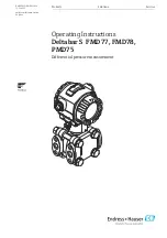 Endress+Hauser Deltabar S FMD77 Operating Instructions Manual preview