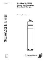 Endress+Hauser OxyMax W COS 71 Operating Instructions Manual preview